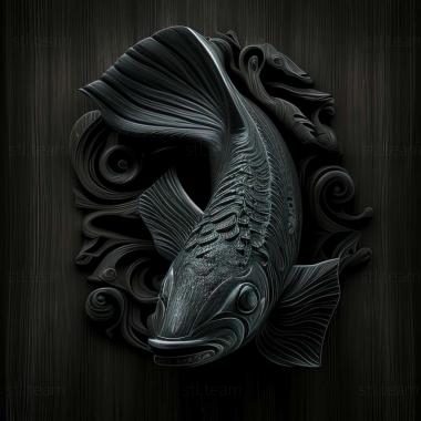 3D модель Чорна риба-ніж (STL)